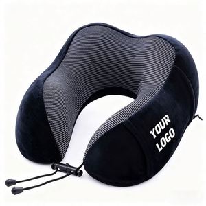 Cadeau promotionnel, logo personnalisé imprimé, nouveau design 2025, coussin de cou rond, coussin de voyage, coussin de cou en mousse à mémoire de forme en forme de U - Product Image 1