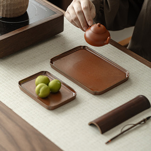 Ceramic Tea And Snack <b>Plate</b> Rectangle Porcelain Teapot Holder Tea Brewing Tray Fruit Platter - Product Image 3