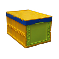 Caisse en plastique pliable et empilable Mainstays, écologique, haute capacité de chargement, conteneur de stockage de fruits