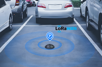 Positionnement Parking Lora Beacon Capteur géomagnétique LoraWan Beacon Parking LoraWan sensor