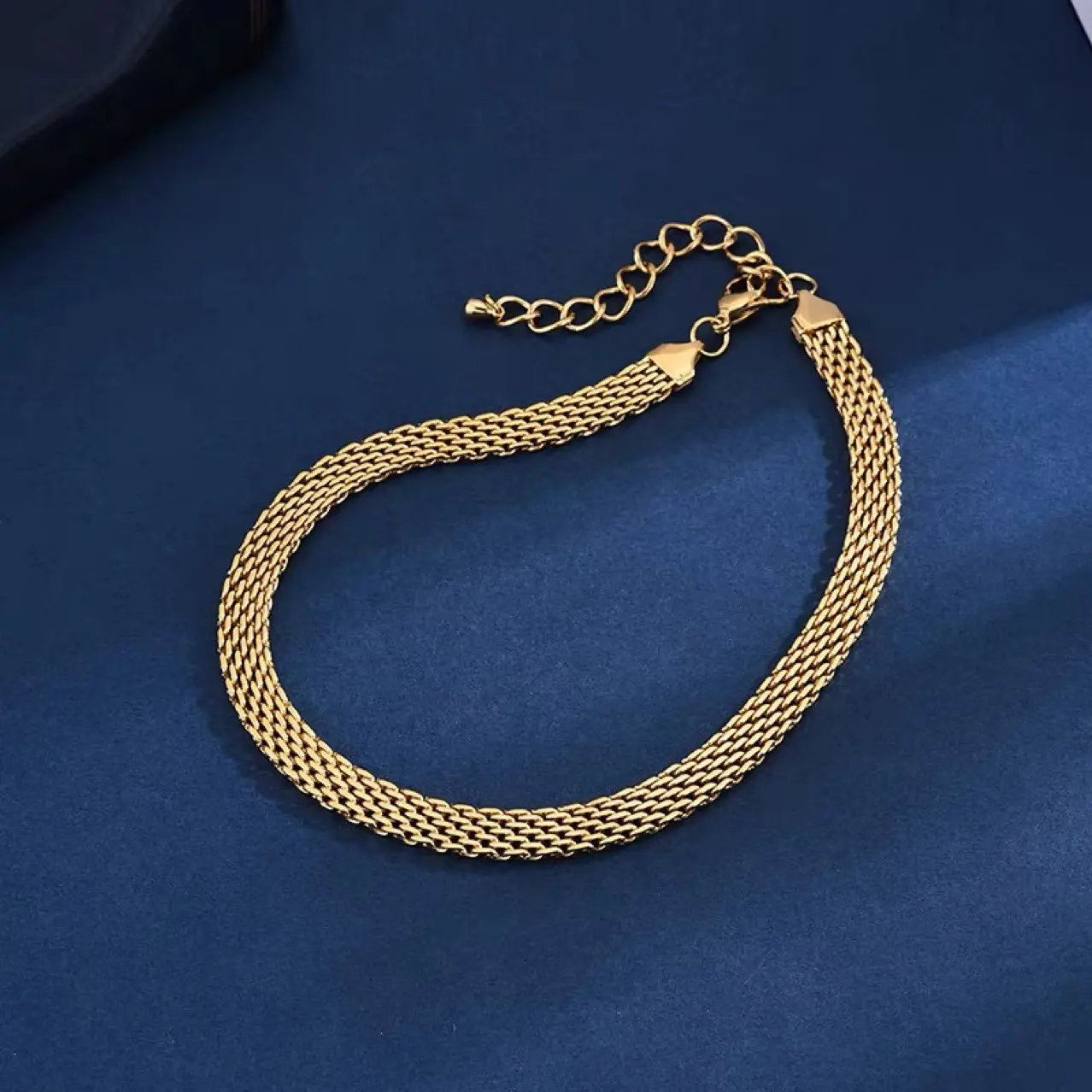 2022 Neues Design Edelstahl Ins Vergoldeter Schmuck In loser Schüttung 18K 14K Chokers Halskette