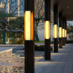 Lámpara de Pared LED Impermeable para Exteriores, Imitación Mármol, Estilo Chino Moderno, para Patio de Villa, Puerta Lateral - Product Image 4