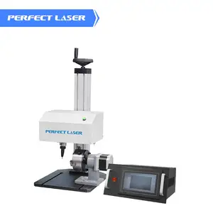 Perfect Laser 2D and 3D Type Metal Nameplate Engraver Rotary Dot Pin Peen Marking Machine