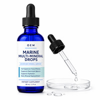 Gouttes liquides multi-minérales Clean Label Marine avec oligo-éléments ioniques pour l'hydratation quotidienne, l'équilibre électrolytique et la routine de bien-être