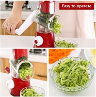 3 In 1 Groente Mandoline Slicer Swift Roterende Trommel Rasp Moer Shredder Veggie Cutter Dunschiller Spiralizer Kaas Chopper