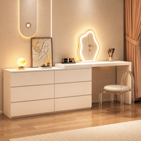 Commode à 6 tiroirs extensible sur mesure, coiffeuse, armoires de chambre, meubles de maison entière, OEM