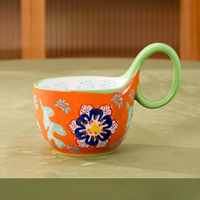 Ensemble de tasses à café et à thé en céramique avec assiette, passe au lave-vaisselle, utilisation à chaud/froid, design moderne, boîte cadeau