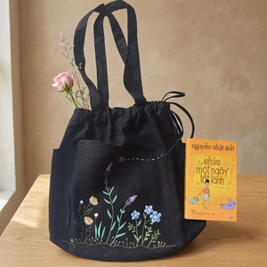 Bolsos Unisex Hung Le al por Mayor con Cierre de Cremallera Bordado a Mano, Estilo Vintage, Material Principal Lino, Forro de Algodón - Product Image 3