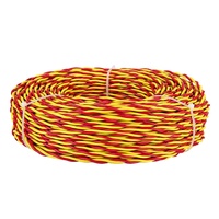 Cable Eléctrico Flexible de Cobre CCA con Aislamiento de PVC, Par Trenzado Doble, 2x0.75 1 1.5 2.5mm