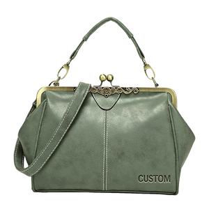 Bolso <span class=keywords><strong>de</strong></span> Mano <span class=keywords><strong>de</strong></span> Cuero Sintético Retro Estilo Británico Personalizado para Mujer, Bolso <span class=keywords><strong>de</strong></span> Mano Vintage con Cadena <span class=keywords><strong>de</strong></span> Poliéster y Lazo - Product Image 1