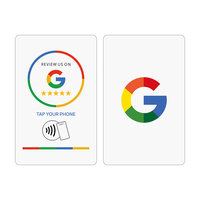 Etiqueta de tarjeta de PVC personalizada NTAG213 NFC RFID para Google TikTok Review Social Media Tarjeta de membresía comercial Pago Código de barras QR