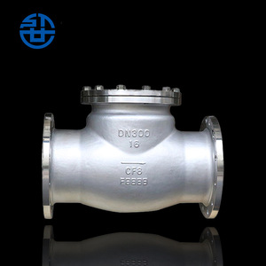 วาล์วตรวจสอบแบบสวิงฟลานจ์สแตนเลส 304 แบบกำหนดเอง H44W/Y-100C สำหรับอุตสาหกรรม DN150 สำหรับน้ำมันและน้ำ - Product Image 4