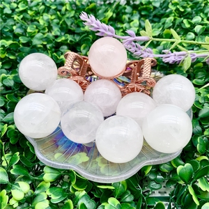 ลูกบอลคริสตัลสีขาวแฟนทอมธรรมชาติขัดเงาสำหรับตกแต่งบ้าน ทำสมาธิ ฮวงจุ้ย ของขวัญ ขายส่ง - Product Image 2