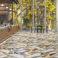 Carreaux de sol de qualité supérieure Foshan 60x60 Noir ou 600x600, carreaux de sol polis brillants noir et or pour hall d'entrée 60x60
