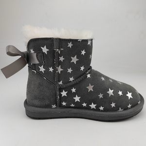 <span class=keywords><strong>Bottes</strong></span> d'hiver pour femmes, <span class=keywords><strong>bottes</strong></span> hautes thermiques couleur marron avec papillon - Product Image 3