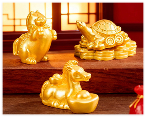 Cartone animato giocattolo 3D bambola lunare in miniatura <span class=keywords><strong>pesce</strong></span> tartaruga cavallo cinese simbolo dello zodiaco 2026 Mang Dai regalo di capodanno per i bambini - Product Image 6