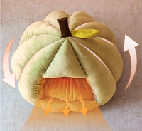 Lit pour chat et chien en forme de melon, pliable, luxueux, pour l'hiver, voyage, coton doux, maison pour animaux de compagnie, nouveauté 2026