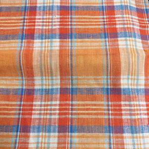 Plaid di lino giallo brillante 175gsm tintura per filati 55% lino 45% <span class=keywords><strong>rayon</strong></span> check <span class=keywords><strong>fabric</strong></span> - Product Image 6