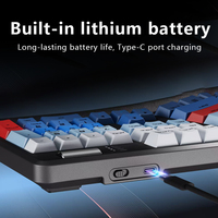 Clavier mécanique ergonomique JOMAA Split pleine taille, rechargeable, avec repose-poignets et repose-mains pour ordinateur de bureau et ordinateur portable Windows