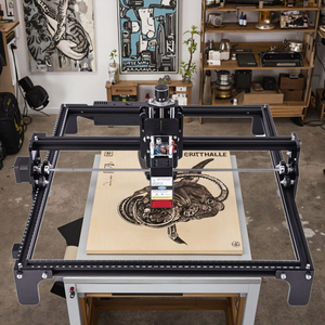Machine de gravure <span class=keywords><strong>laser</strong></span> haute puissance 20W 40W refroidie par air, nouvelle, avec contrôle par application mobile, gravure sur deux axes pour plastique, contreplaqué, cuir - Product Image 2