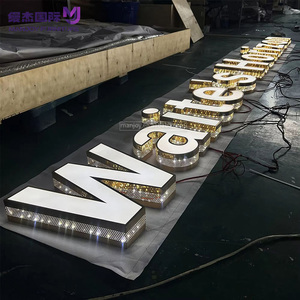 Thiết kế mới 3D Nhôm LED công ty logocustom Glow Acrylic Beauty Salon Đăng 3D Nhôm led tùy chỉnh bên ngoài xây dựng signage - Product Image 1