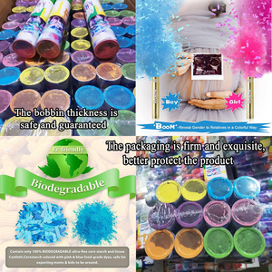 Cañón de Confeti Allinthree Factory Color <span class=keywords><strong>Smoke</strong></span> de 40 cm, Polvo Holi Color Champán, Lanzador de Confeti para Fiestas, Revelación de Género - Product Image 3