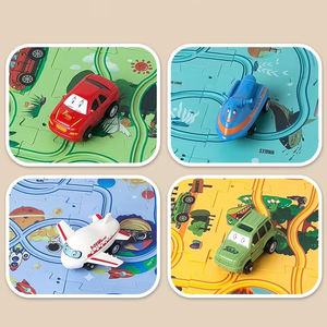 Jouet <span class=keywords><strong>de</strong></span> train électrique à piles, série Funny Land pour <span class=keywords><strong>enfants</strong></span>, puzzle en plastique à faire soi-même, voies <span class=keywords><strong>de</strong></span> train amusantes - Product Image 6