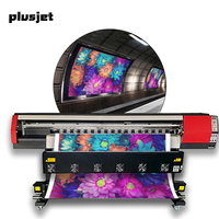 Plusjet 1,8 m con impresora de gran formato de cabezal de impresión Epson DX5 para impresora Galaxy Banner 2017 + Eco solvente