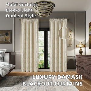 Cortinas Opacas Personalizables con Diseño Jacquard de Chenilla de Lujo Estilo Europeo, Reductoras de Ruido, para Ventanas Francesas de Dormitorio - Product Image 2