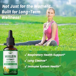 Private Label OEM Mullein <b>Drops</b> for Lungs Liquid Mullein Leaf Extract Supplement Respiratory & Immune Support - Product Image 3