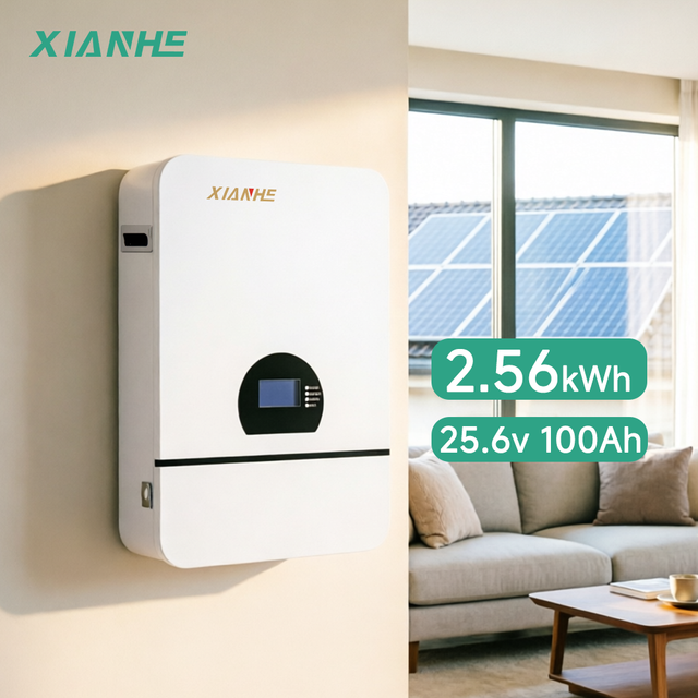 Off-grid & Hybrid Grid LiFePO4 2.56kW Split CAN Wall-Mounted Home Solar Battery Storage System with MPPT Controller