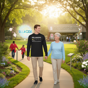 T-shirt à manches longues pour survivants de mélanome, design de soutien pour la sensibilisation au cancer de la peau - Product Image 3