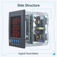 Compteur d'énergie triphasé Ydkz avec entrée CT PT, classe 0.5, RS485 Modbus-RTU, 85-265V, alimentation auxiliaire, montage sur panneau, compteur kWh