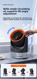 Cross-border New Desktop USB Humidifying Spray Fan With <b>Timer</b> 100-speed Settings Low Noise 36-45 DBA for Offices and Homes Usb F - Product Image 6