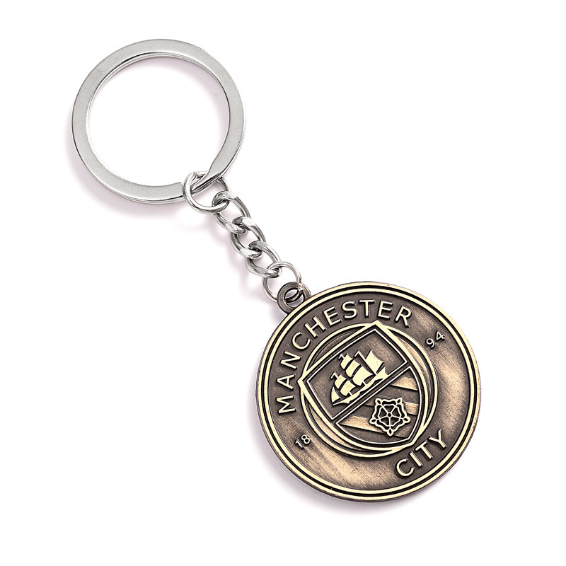 Manchester city-metal football keychain