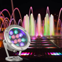 Optimum Show Meilleure vente IP68 étanche LED RGB DMX 512 personnalisé puissance lumière sous-marine trou moyen danse fontaine lumières