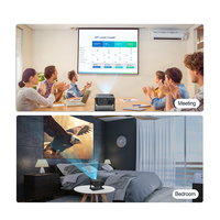 Nouveau projecteur domestique portable HD HA109, projecteur de cinéma maison 720P LCD, mini projecteur sans fil PTZ Android 11 pour chambre et dortoir