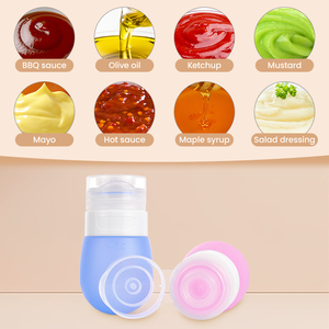 BPA Free Food Grade Leak-proof Reusable Silicone Sauce Bottle Squeeze Silicone Ketchup Bottle for Food - Product Image 6