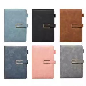 Wholesale Custom Type Creative Color PU Notebook <b>A5</b> Magnet Button for Travel Office Business High-end <b>A5</b> Notebook Leather - Product Image 5