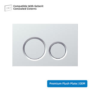 Plaque de chasse d'eau <span class=keywords><strong>double</strong></span> personnalisée Omega Actuator, pour réservoir encastré dissimulé, compatible carrelage, en ABS, pour toilettes murales carrelées - Product Image 1