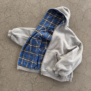 Sweats à capuche réversibles Sweats à capuche pour hommes lourds Sweat à capuche zippé en vrac avec capuche: deux styles distincts dans un vêtement - Product Image 1