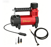Compresseur d'air métallique 12V pour voiture, moto, camion avec moniteur de pression des pneus, portable et lumière d'urgence