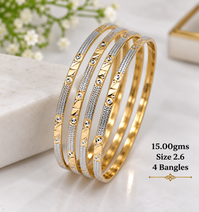 กำไลทองคำ 24K น้ำหนัก 15.00 กรัม กำไลทองทำมือ ดีไซน์สวยงามสำหรับผู้หญิง งานแต่งงาน งานพิธีแบบดั้งเดิม เครื่องประดับอินเดีย - Product Image 4