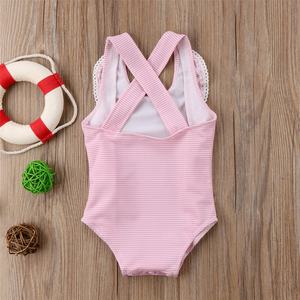 En stock, nouvelle arrivée, maillot de bain une pièce pour bébé fille, taille plus, 4-7 ans, 100% polyester, écologique, rembourrage amovible - Product Image 3