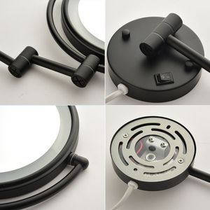 Espejo de Maquillaje Redondo Db de 8 Pulgadas con LED, Doble Cara, Montaje en Pared, Aumento 1X 3X, Marco Metálico, Espejo de Vanidad para Belleza - Product Image 5