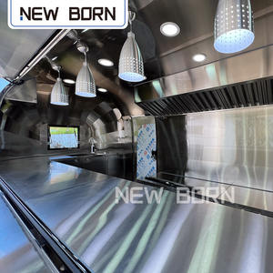 Tam Catering donanımlı mobil kahve Bar römorkları gıda kamyon Hot Dog sepeti paslanmaz çelik gıda römork - Product Image 5