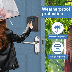 BBdhome an ninh điện tử nhận dạng vân tay mở khóa lưu trữ chìa khóa Nhôm hợp kim ngoài trời không thấm nước Hộp khóa chìa khóa - Product Image 4