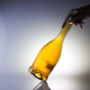 Elegante Botella de Vidrio Borgoña de Cuello Largo de <span class=keywords><strong>375</strong></span>/750 ml, Decoración de Lujo, Botella de Vidrio Vacía para Vino Espumoso o Champán - Product Image 3
