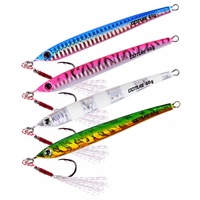 Goture Leurre de pêche vertical en métal à descente rapide et luminescent 60g 80g 100g 150g pour la pêche en eau salée