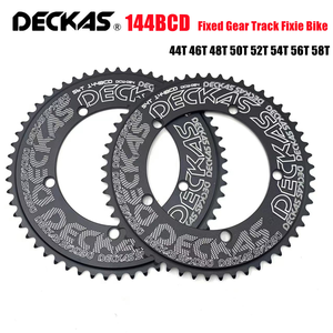 Plato Redondo Deckas 144BCD para Bicicleta de Pista Fixed Gear Fixie 44T 58T Dientes Piñón Especial de una Sola Velocidad 144 <span class=keywords><strong>Bcd</strong></span> - Product Image 2